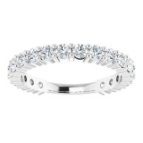 14K White 1 1/5 CTW Diamond Anniversary Band photo 3