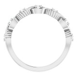 14K White 1/5 CTW Diamond Stackable Ring photo 2