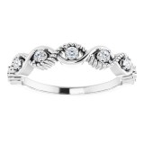 14K White 1/5 CTW Diamond Stackable Ring photo 3