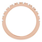 14K Rose 3/4 CTW Diamond French-Set Anniversary Band photo 2