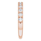14K Rose 3/4 CTW Diamond French-Set Anniversary Band photo 4