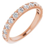 14K Rose 3/4 CTW Diamond French-Set Anniversary Band photo