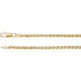 14K Yellow 2.75 mm Diamond Cut Wheat 7 Chain photo
