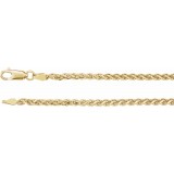 14K Yellow 2.75 mm Diamond Cut Wheat 7 Chain photo