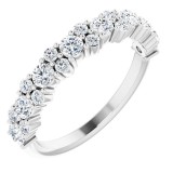 14K White 9/10 CTW Diamond Anniversary Band photo