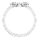 14K White 1/8 CTW Diamond Matching Band photo 2