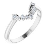 14K White 1/8 CTW Diamond Matching Band photo