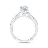 Shah Luxury 14K White Gold Diamond Engagement Ring (Semi-Mount) photo 4