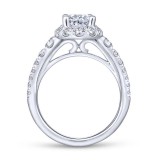 Gabriel & Co. 14k White Gold Contemporary Halo Engagement Ring photo 2