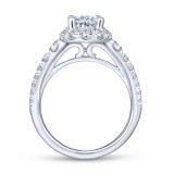 Gabriel & Co. 14k White Gold Contemporary Halo Engagement Ring photo 2