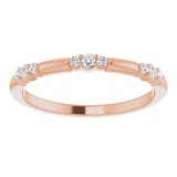 14K Rose 1/10 CTW Diamond Stackable Ring photo 3