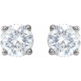 14K White 3/4 CTW Diamond Earrings photo 2