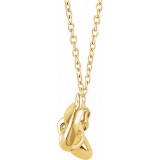 14K Yellow Bow 18 Necklace photo 2