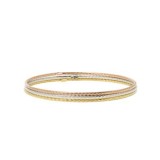 Carla Set of Three 14k Tri Tone Twist Bangles photo