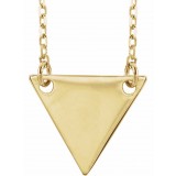 18K Yellow Gold Plated Geometric 18 Necklace photo