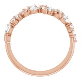 14K Rose 3/4 CTW Diamond Anniversary Band photo 2
