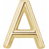 14K Yellow Single Initial A Earring photo