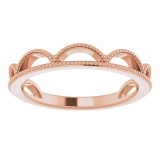 14K Rose Stackable Ring photo 3