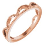 14K Rose Stackable Ring photo