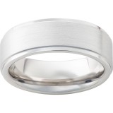 Serinium Flat Band with Grooved Edges and Satin Finish photo