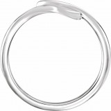 14K White Snake Ring photo 2