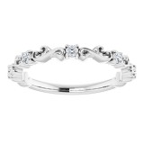 14K White 1/6 CTW Diamond Sculptural-Inspired Anniversary Band photo 3