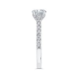 Shah Luxury 14K White Gold Round Diamond Engagement Ring (Semi-Mount) photo 3