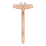 14K Rose 1/3 CTW Diamond Halo-Style Clover Ring photo 4