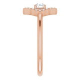 14K Rose 1/3 CTW Diamond Halo-Style Clover Ring photo 4