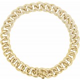 14K Yellow 3/4 CTW Diamond Curb 7 Bracelet photo