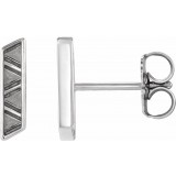 14K White Geometric Earrings photo