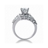 14k White Gold Diamond Semi-Mount Fancy Engagement Ring photo 2