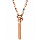 14K Rose V 16.5 Necklace photo 2