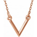14K Rose V 16.5 Necklace photo