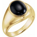 14K Yellow Onyx Ring photo