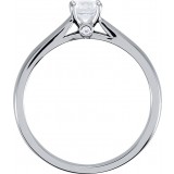 10K White 1/2 CTW Diamond Solitaire Engagement Ring with Accent photo 2