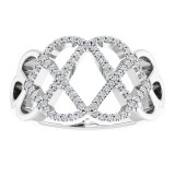 14K White 1/5 CTW Diamond Woven Ring photo 3