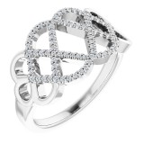 14K White 1/5 CTW Diamond Woven Ring photo