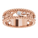14K Rose 1/5 CTW Diamond Anniversary Band photo 3