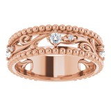 14K Rose 1/5 CTW Diamond Anniversary Band photo 3