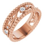 14K Rose 1/5 CTW Diamond Anniversary Band photo