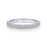 Gabriel & Co. 14k White Gold Contemporary Anniversary Wedding Band photo