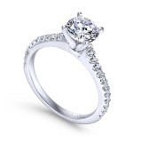 Gabriel & Co. 14k White Gold Contemporary Straight Engagement Ring photo 3