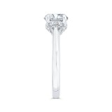 Shah Luxury 14K White Gold Round Cut Diamond Engagement Ring (Semi-Mount) photo 3