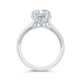 Shah Luxury 14K White Gold Round Cut Diamond Engagement Ring (Semi-Mount) photo 4