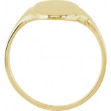 14K Yellow 16.4x8.5 mm Oval Signet Ring photo 2