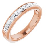 14K Rose 1 CTW Diamond Anniversary Band photo