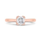 Shah Luxury 14K Rose Gold Princess Cut Diamond Engagement Ring (Semi-Mount) photo