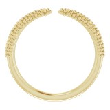 14K Yellow Beaded Negative Space Ring photo 2