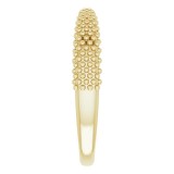 14K Yellow Beaded Negative Space Ring photo 4